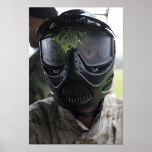 Ein Paintball rund Poster