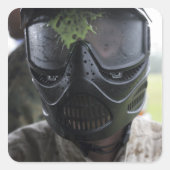 Ein Paintball rund Quadratischer Aufkleber (Vorderseite)