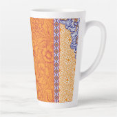 Ein Paisleymotiv in Orange und Blau, Milchtasse (Rechts)