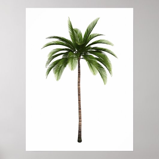 Ein Palm Tree Tropical Beach Island Art Simple Fun Poster (Vorne)