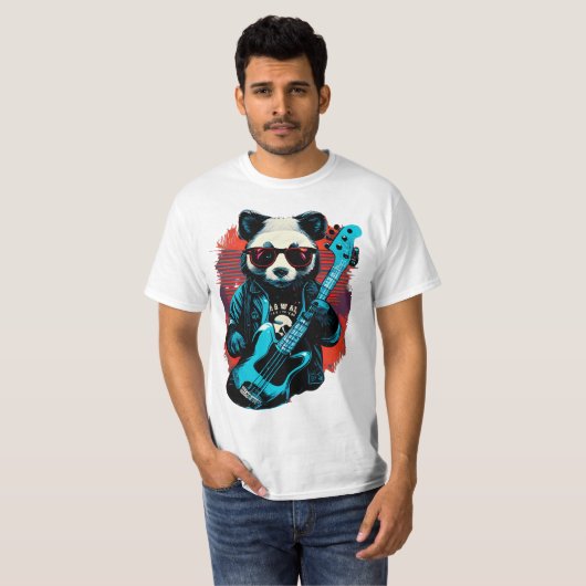 Ein Panda mit Gitarre T-Shirt (Vorne ganz)