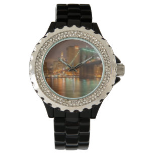 Ein Panorama der New- York CitySkyline Armbanduhr