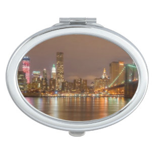 Ein Panorama der New- York CitySkyline Taschenspiegel