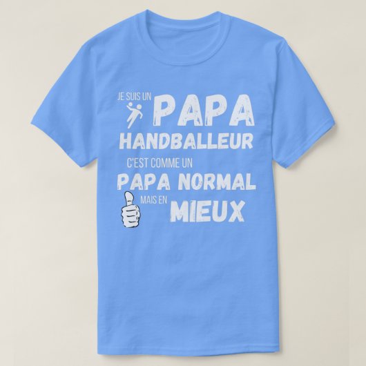 Ein Papa Handball-Spieler wie ein normales Vater-S T-Shirt (Design vorne)