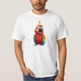Ein Papagei im Clown-Kostüm, bereit für die Show. T-Shirt