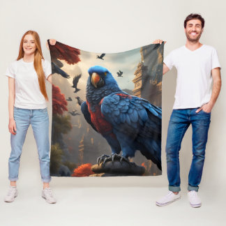 Ein Papagei unter Ravens Fleecedecke
