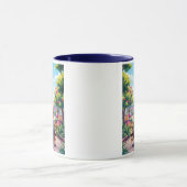 Ein Papi Rocker mit seinem winzigen Hund. Tasse (Zentrum)