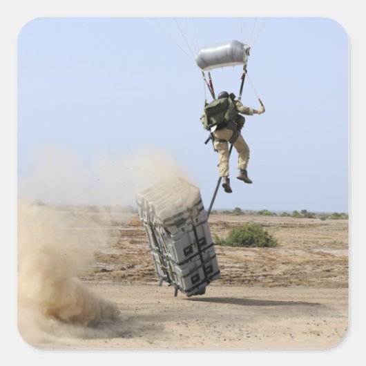 Ein Parareskueman fällt in die Zone Quadratischer Aufkleber (Vorderseite)