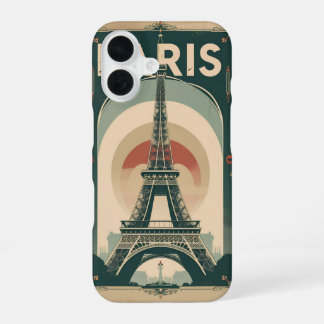 Ein Pariser Reiseplakat im Retro-Stil iPhone 16 Hülle
