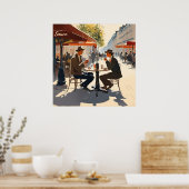 Ein Pariser Tisch in der Sonne Print Poster (Küche)