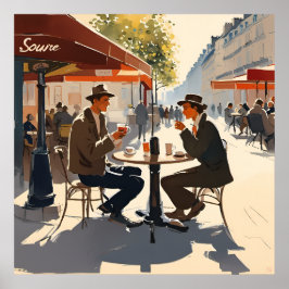 Ein Pariser Tisch in der Sonne Print Poster