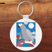 Ein Parrot im Paradies Schlüsselanhänger (Vorderseite)