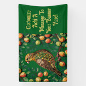 Ein Partridge in einem Birnbaum-Ausschnitt im Stif Banner (Vertikal)