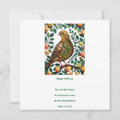 Ein Partridge in einem Birnbaum-Ausschnitt im Stif Einladung (Vorderseite)