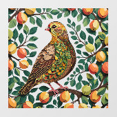 Ein Partridge in einem Birnbaum-Ausschnitt im Stif Fensteraufkleber (Blatt)