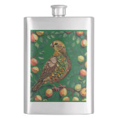 Ein Partridge in einem Birnbaum-Ausschnitt im Stif Flachmann (Vorderseite)