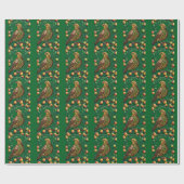 Ein Partridge in einem Birnbaum-Ausschnitt im Stif Geschenkpapier (Flach)