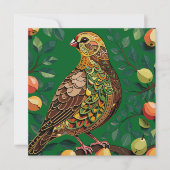 Ein Partridge in einem Birnbaum-Ausschnitt im Stif Karte (Vorderseite)