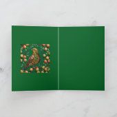 Ein Partridge in einem Birnbaum-Ausschnitt im Stif Karte (Innenseite)