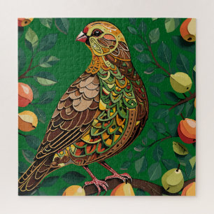 Ein Partridge in einem Birnbaum-Ausschnitt im Stif Puzzle