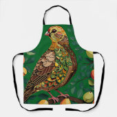 Ein Partridge in einem Birnbaum-Ausschnitt im Stif Schürze (Vorderseite)