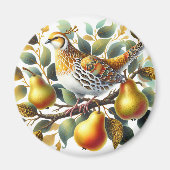 Ein Partridge in einem Birnbaum Weihnachten Magnet (Vorne)