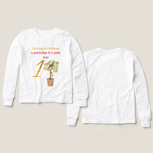 Ein Partridge in einem Birnenbaum (Design Vorderseite & Rückseite)