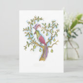 Ein Partridge in einem Birnenbaum Einladung (Stehend Vorderseite)