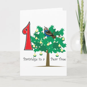 Ein Partridge in einem Birnenbaum Feiertagskarte
