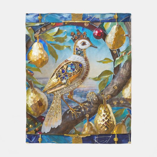 Ein Partridge in einem Birnenbaum Fleecedecke (Vorderseite)