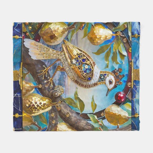 Ein Partridge in einem Birnenbaum Fleecedecke (Vorderseite (Horizontal))