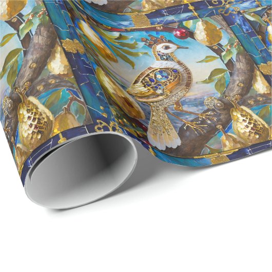 Ein Partridge in einem Birnenbaum Geschenkpapier (Rolleneckpunkt)