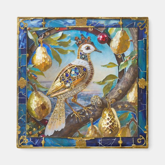 Ein Partridge in einem Birnenbaum Magnet (Vorne)