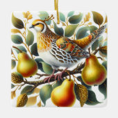 Ein Partridge in einem Birnenbaum Personalisierte  Keramikornament (Vorderseite)