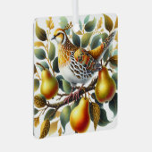 Ein Partridge in einem Birnenbaum Personalisierte  Ornament Aus Metall (Vorderseite Rechts)