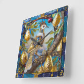 Ein Partridge in einem Birnenbaum Quadratische Wanduhr (Winkel)