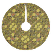 Ein Partridge in einem Birnenbaum Weihnachten Polyester Weihnachtsbaumdecke (Vorderseite)