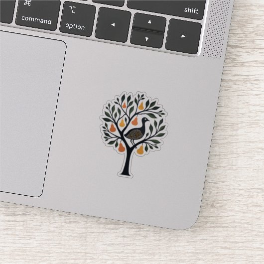 Ein Partridge in einem Pear Tree Cut-Out Stencil R Aufkleber (Ausschnitt)