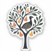 Ein Partridge in einem Pear Tree Cut-Out Stencil R Aufkleber (Vorderseite)