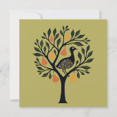 Ein Partridge in einem Pear Tree Cut-Out Stencil R Einladung (Vorderseite)
