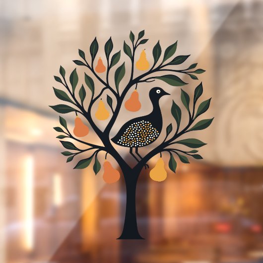 Ein Partridge in einem Pear Tree Cut-Out Stencil R Fensteraufkleber (Blatt 2)