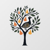 Ein Partridge in einem Pear Tree Cut-Out Stencil R Fensteraufkleber (Blatt)