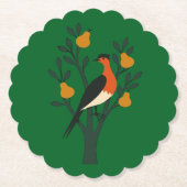 Ein Partridge in einem Pear Tree Cut-Out Stencil R Untersetzer (Vorderseite)