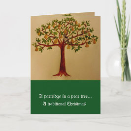 Ein Partridge in einer Birnbaum-Weihnachtskarte Feiertagskarte