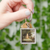 Ein Party-Angeln (Öl auf Leinwand) Schlüsselanhänger (Hand)
