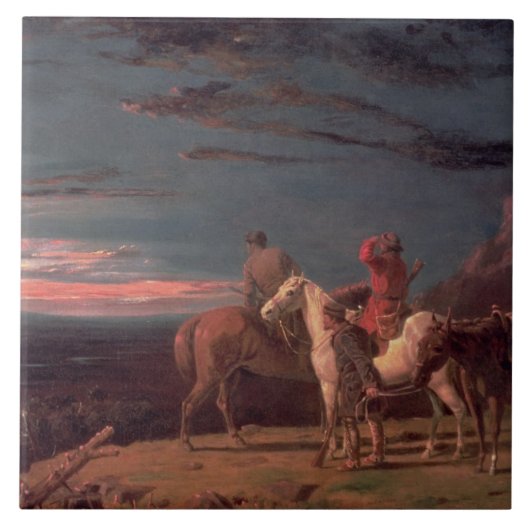 Ein Party der Forscher, 1851 (Öl auf Leinwand) Fliese (Vorderseite)