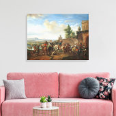 Ein Party der Jagd durch ein Landhaus (Öl auf Lein Leinwanddruck (Insitu (Wohnzimmer))