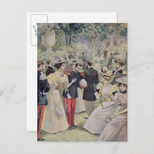 Ein Party im Garten am Elysee Einladungspostkarte (Vorne/Hinten)