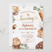 Ein Party ist das Brechen des Kaffees Erwachsene j Einladung (Vorderseite)