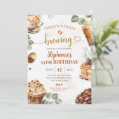 Ein Party ist das Brechen des Kaffees Erwachsene j Einladung (Stehend Vorderseite)